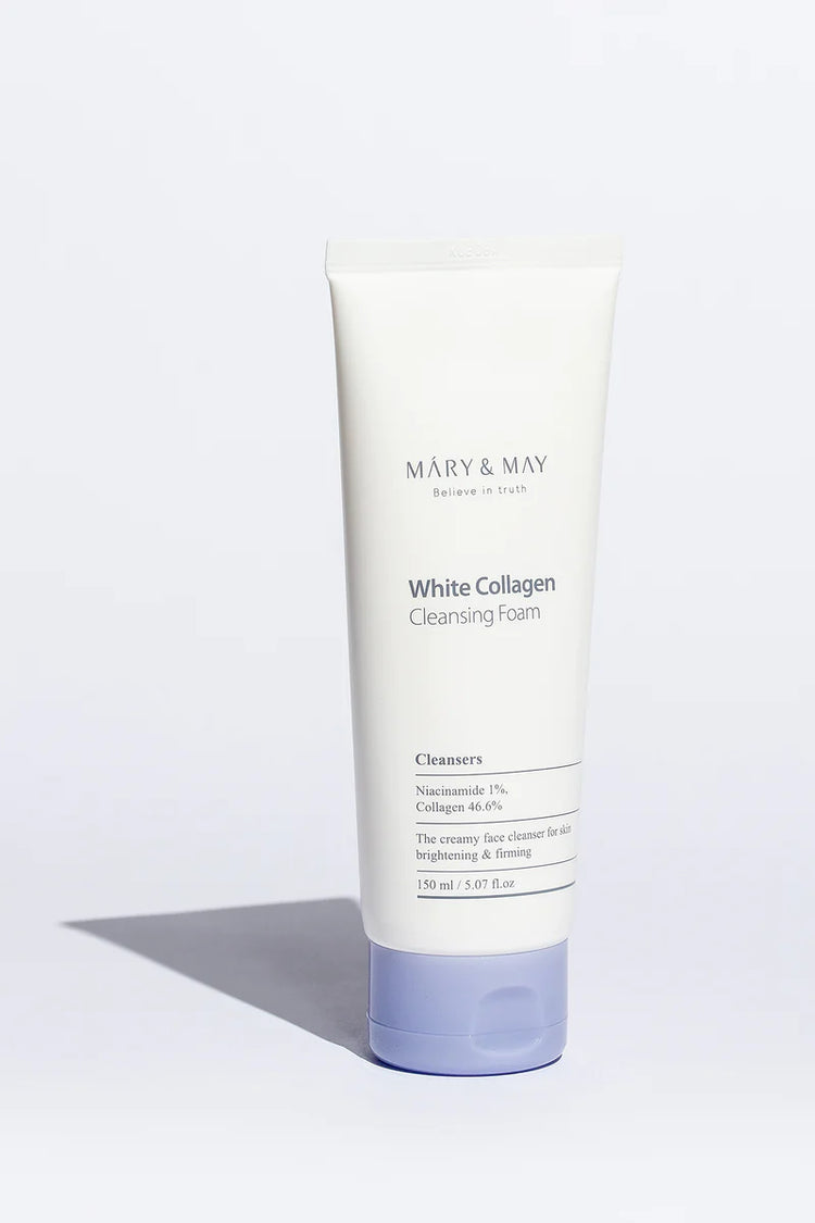 Mary & May White Collagen Cleansing Foam – Brightening & Hydrating Facial Cleanser Mary & May White Collagen Cleansing Foam – Brightening & Hydrating Facial Cleanser